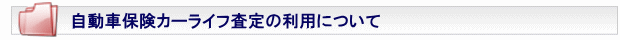 自動車保険カーライフ査定の利用について